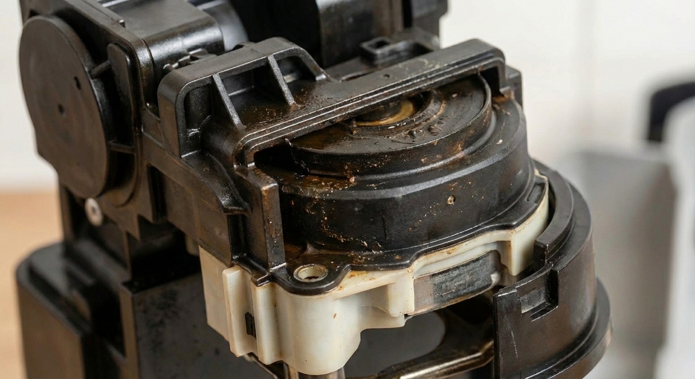 Špinavý vnitřek kávovaru